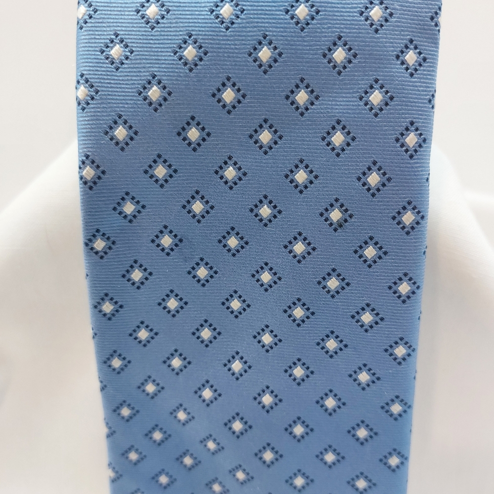 JOS.A.BANK 100% Silk Repp Tie Blue Necktie 60”x‎ 3.75" Executive Collection - Picture 3 of 5